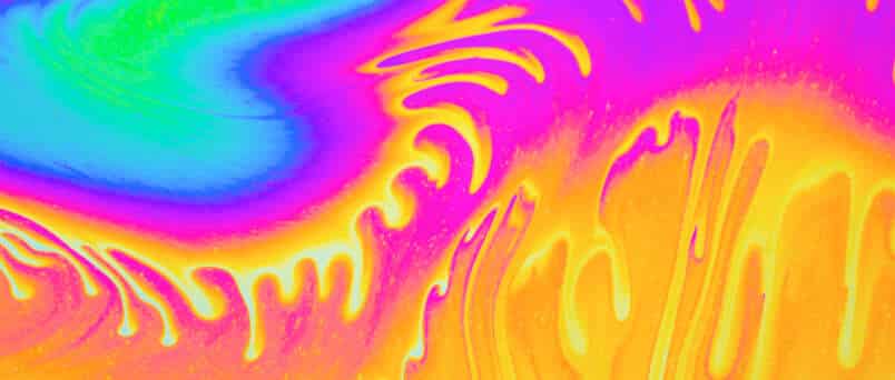 a psychedelic design to show what happens when acid and alcohol are mixed together